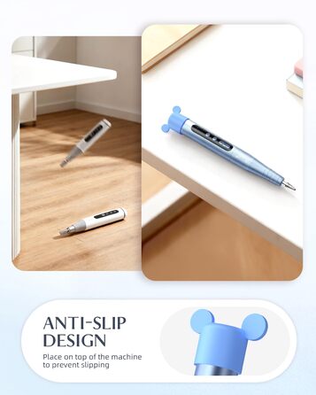 Електрична фрезерна машинка JOREST 13-в-1 бездротова, 35 000 об/хв, 6 режимів - набір для манікюру та педикюру для гелю та акрилу, для початківців, Aqua Blue