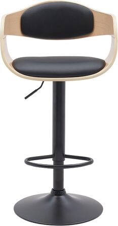 Kingston Adjustable Bar Stool with Premium Faux Leather Upholstery - Durable Metal Frame, 330lb Capacity