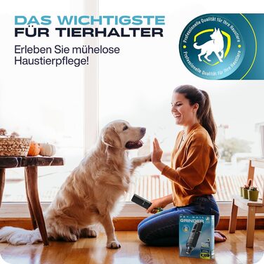 Електричний точилка для собачих кігтів з LED-підсвічуванням. Точилка для кігтів собак, феш для собак (сірий)