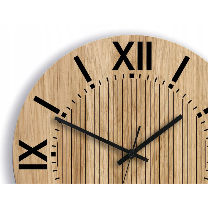 Настінний годинник ModernClock бежевий, чорний, 33,5 см