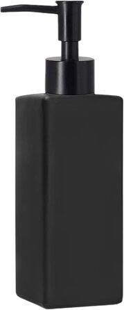 Чорний диспенсер для мила, скло Bibilan, матовий, для кухні, ванної, миття посуду, шампуню, квадратний