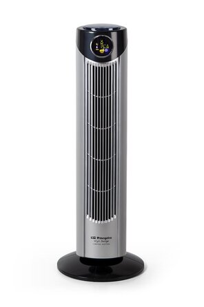 Турбовентилятор Orbegozo TWM 1015 з пульта дистанційного керування, 3 режими, LED дисплей, таймер, 3 швидкості, тихий, поворот 80°, 45W, сірий/чорний (89 см.)