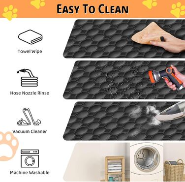 Килимок для собак у машину Taygeer, чорний, 145x136 см, вологостійкий та стійкий до подряпин, з боковими захистами та оглядовим вікном