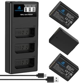 Комплект 3 акумулятори LP-E10 1600mAh та LCD-зарядний пристрій для Canon EOS 1100D, 1200D, 1300D, 1500D, 2000D, 3000D, 4000D, Rebel T3, T5, T6, T7, T100, Kiss X50, X70, X80