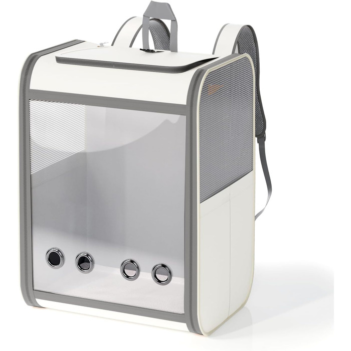 Рюкзак-переноска для котів та собак SWIHELP, сірий. Безпечний рюкзак-переноска для маленьких тварин, ідеальний для подорожей.