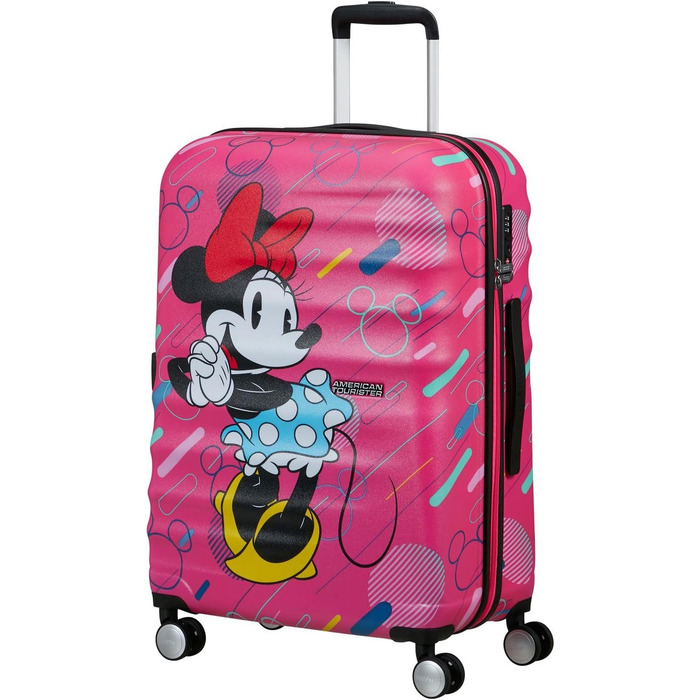 Чемодан American Tourister Wavebreaker Disney FL Spinner L, 77 см, 96 л, колірний дизайн Minnie Future Pop, матове покриття Disney