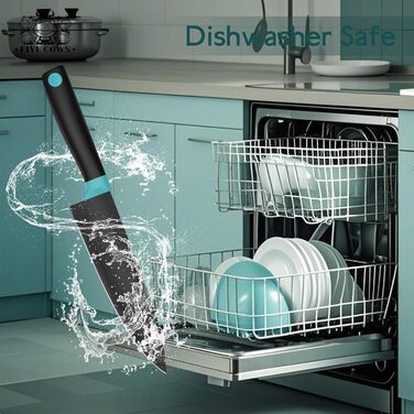 Набір кухонних ножів FIVE COWS (14 предметів) з автоматичним точильним, з ножем для стейку та ножицями, антиокислювальне покриття, професійний набір для дому (зелений)