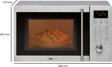 Мікрохвильова піч Clatronic® з грилем, 1000 Вт, вбудована, 20 л, 8 програм, з поворотним столом, MWG 778 U