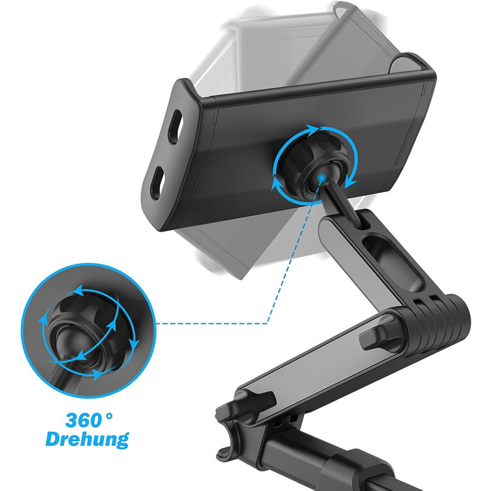 Універсальний тримач для планшету в авто Shawe, регульований, сумісний з iPad, Kindle, Fire, телефонами 4.7-10.5 дюймів