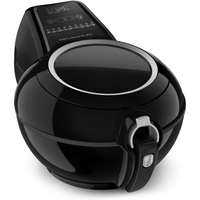 Аерофритюрниця Tefal ActiFry Genius XL 2в1, 1,7 кг, 9 програм, для 8 осіб, з мішалкою, без олії, чорна