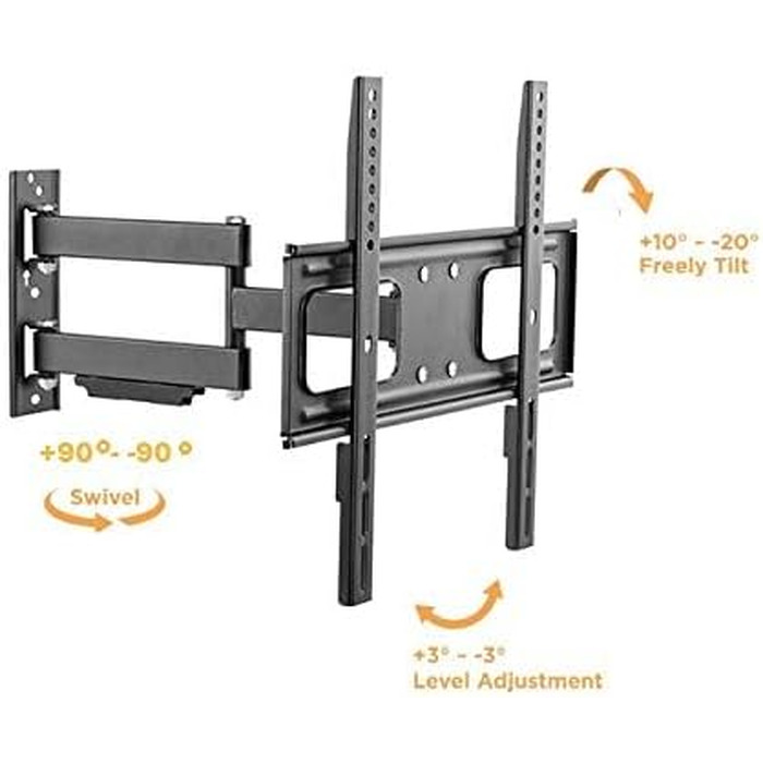 Настінний кронштейн для телевізора Mount Plus MP-LPA36-443W для зовнішнього використання, поворотний та нахильний, погодостійкий, для ТВ від 32 до 70 дюймів