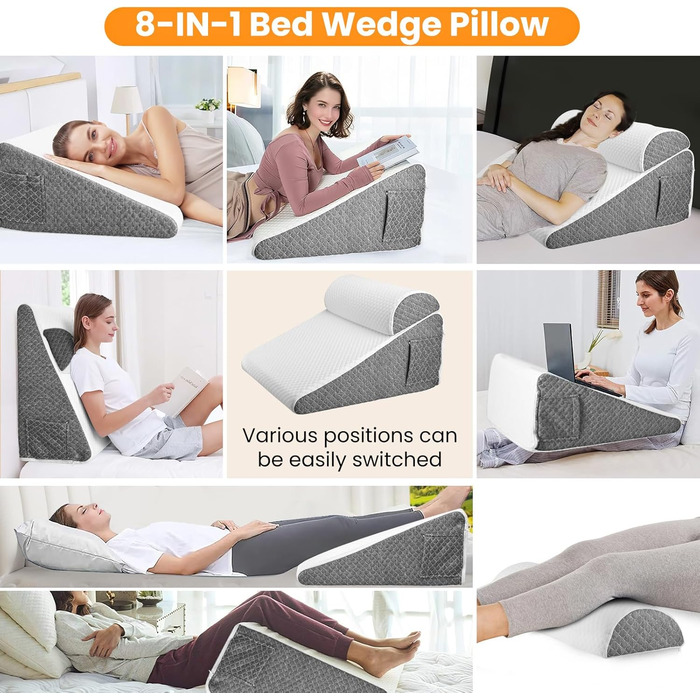 Подушки для читання та відпочинку: м'які подушки з memory foam для ліжка та дивану, підтримка спини, шиї та ніг