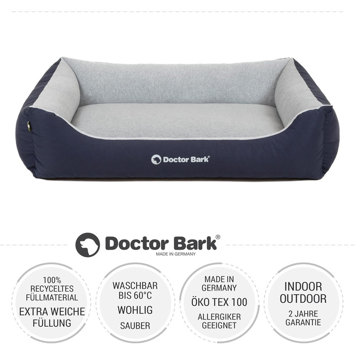 Крісло-ліжко для собак Doctor Bark Kleine Hunde - М'яке та зручне ліжко для собак, зелений колір, XL (110x85 см)