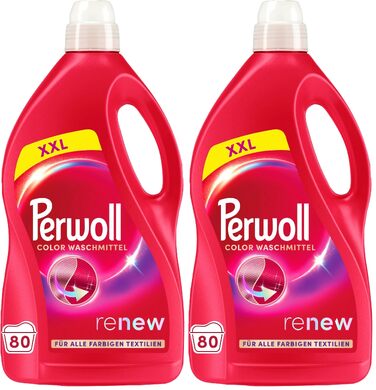 Рідкий засіб для прання Perwoll Color для кольорових речей, відновлення кольорів та волокон, 4 л (набір 2х2 л, 80 прань)