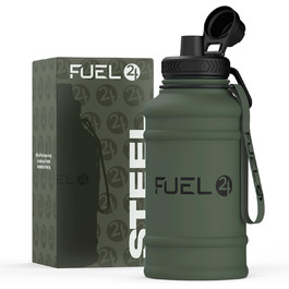 Extra Stark Stainless Steel Metal Water Bottle 1.3L & 2.2L - Leak-Proof & BPA-Free Stainless Steel Water Bottle - Robust Water Bottle Gym, Sports Stainless Steel Water Jug for Adults (1300 ml, Green)
