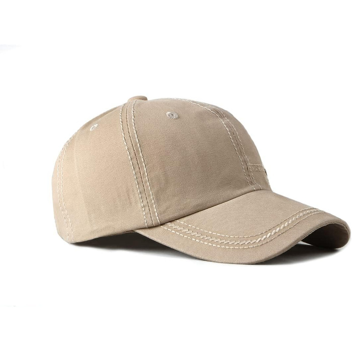 Кепка бейсболка YAMEE джинсова унісекс для чоловіків та жінок, спортивна шапка для активного відпочинку, риболовлі, кемпінгу, один розмір (2/Бежевий)