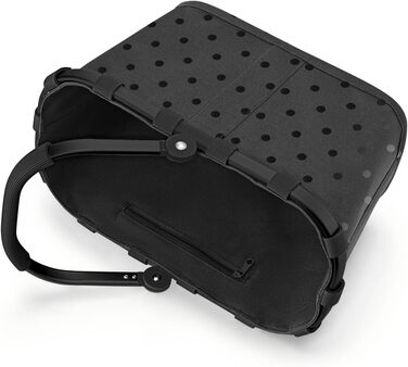 Сумка-шопер Reisenthel CarryBag XS – Стабільний шопер XS формату з практичною внутрішньою кишенею – Елегантний та водонепроникний дизайн (Glossy Dots Black)
