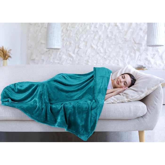 Плед Utopia Bedding: м'який флісовий плед, теплий зимовий плед для ліжка, дивана та крісла (Турквіс, 200x150 см)