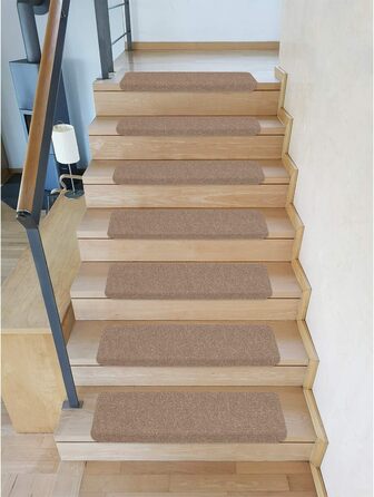 Ramon Rectangular Step Mats by Kettelservice-Metzker - Beige, No Plastic Corners