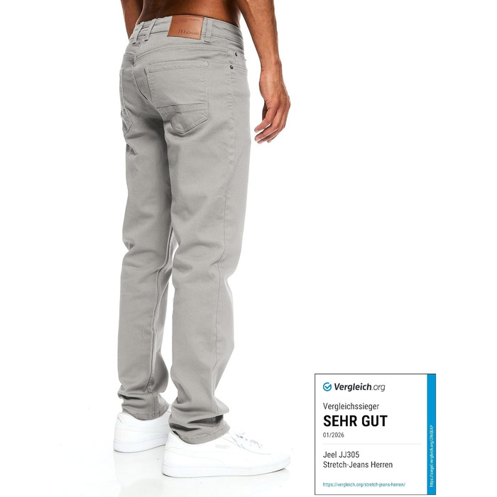 Чоловічі джинси JEEL Regular Fit Straight Cut Stretch Basic Washed (33W/38L, світло-сірі)