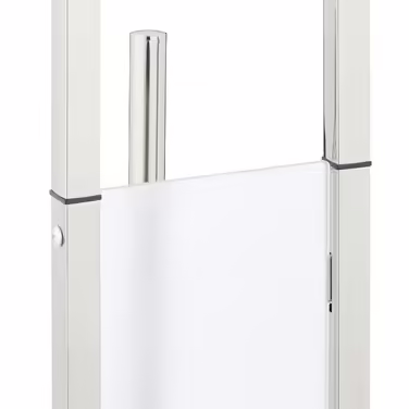 Relaxdays Standing Toilet Set, Stainless Steel & Glass