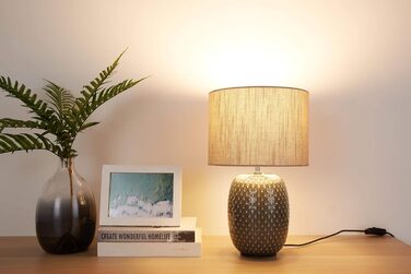 Настільна лампа Pauleen 48153 Pretty Classy з кераміки, світло-бежева, з абажуром з тканини, E27, 230V