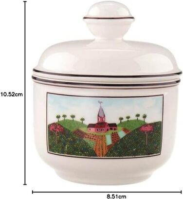 Villeroy & Boch Naive Design Sugar Bowl, 200 ml, Height: 11 cm, Premium Porcelain, Colorful