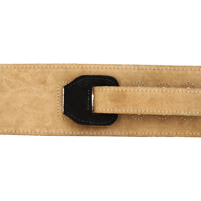 Гітарний ремінь Levy's Leathers з замшевої шкіри, чорний, з візерунком Paisley, ширина 7,6 см (PMS44T03-BLK)