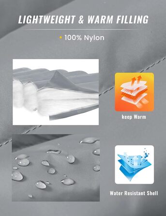 Чоловіча жилетка Rdruko з утеплювачем, світло-сіра, для активного відпочинку та туризму, 5 кишень (XXL)