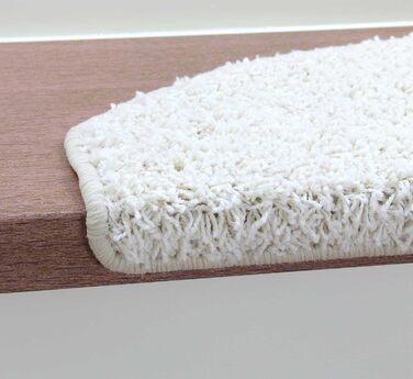 Ступінчасті килимки Kettelservice-Metzker Shaggy - набір 15 шт. (кремовий)