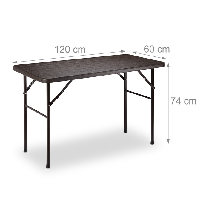 Relaxdays Square Garden Table, Wood-Look