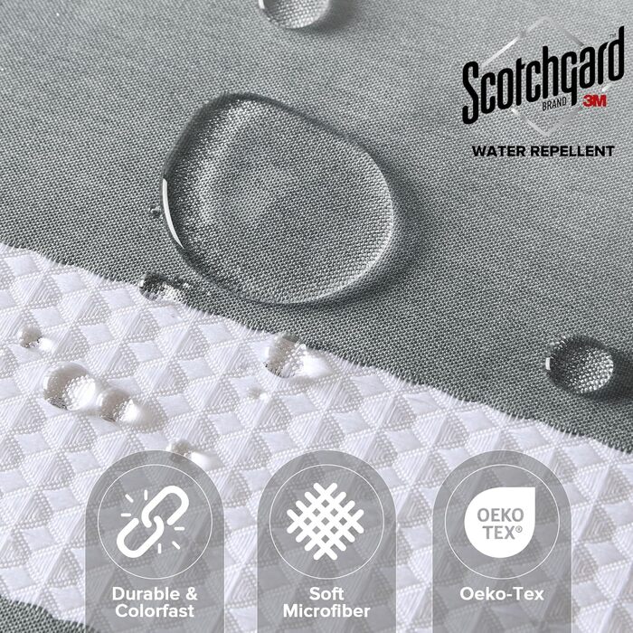 Шторка для душу Madison Park Spa Waffel з тканини з обробкою 3M Scotchgard, 182.9 x 182.9 см, Бежевий колір