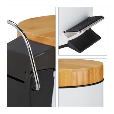 Relaxdays Trash Can Bathroom 3 l