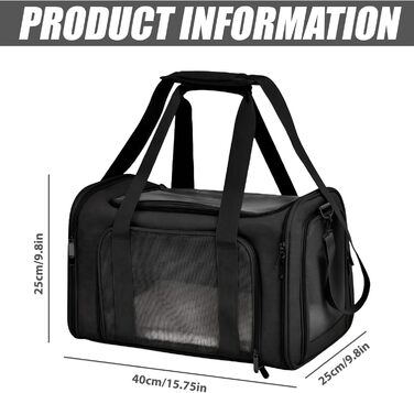 Транспортна переноска для котів Transportbox Katze, переноска для тварин, чорна, 3-6 кг, складана