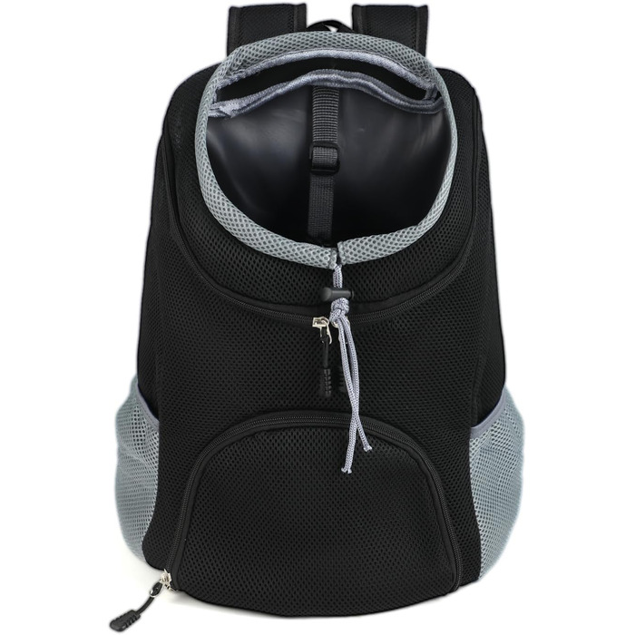 Рюкзак для тварин 3-7 кг - регульований, дихаючий, з передньою кишенею для собак та котів - дизайн 