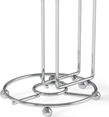 Тримач для туалетного паперу Simple Houseware, підставка для зберігання 3+1 рулон, хромоване покриття, висота 59 см