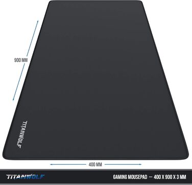 Килимок для миші TITANWOLF XXL Speed Gaming - 900 x 400 мм - великий, з антиковзаючим покриттям, для геймінгу