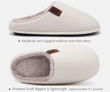 Тапочки чоловічі COFACE з фетру, теплі, зручні, пухнасті, з антиковзною гумовою підошвою, розмір 40-49 (Бежево-білий, 41 EU)