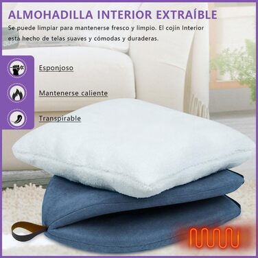 М'яке ліжко-печеринка для котів, тепле плюшеве ліжечко, гніздо для котів з знімним внутрішнім подушкою (Синій, L)