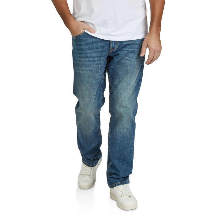 Джинси чоловічі TOM TAILOR Marvin Straight Fit, блакитний денім, еластичні, розміри 30-42 / 32-34