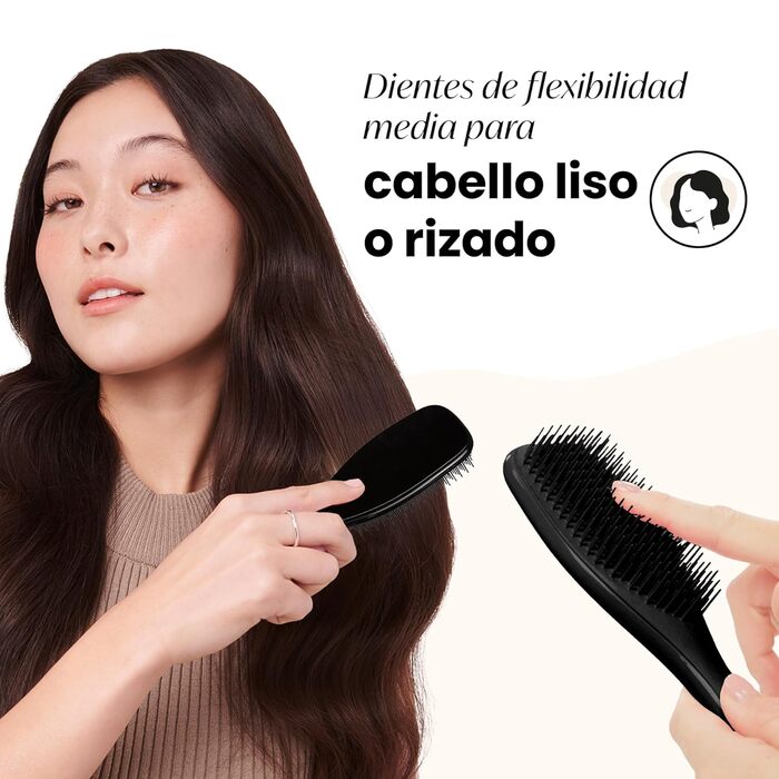 Тізер Тангл - Ultimate Detangler - Щітка для волосся для мокрого та сухого волосся, розплутування, всі типи волосся, чорний лікерний колір