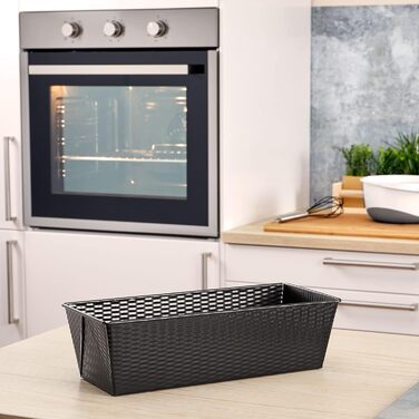 Форма для випічки хліба Grizzly Brotbackform, 35x15x10 см, антипригарна, для кексів та хліба на заквасці, чорна