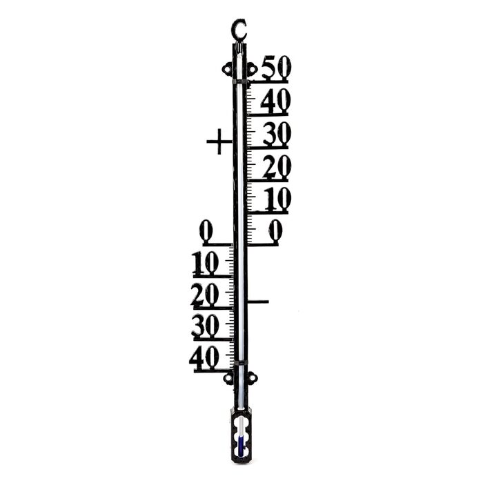 Lantelme Garden Thermometer Metal 41cm Long | Analog Temperature -40 to 50°C | Thermometer for Garden, Outdoor Wall Thermometer for House | Also for Indoors as a Room Indoor Thermometer, xxl Large (41cm Metal)