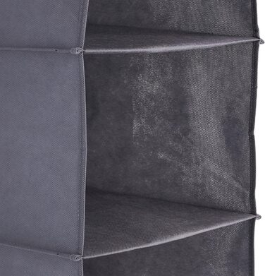 Настінна вішалка для одягу Relaxdays з 6 відділеннями, сіра, 139 x 30 x 30 см