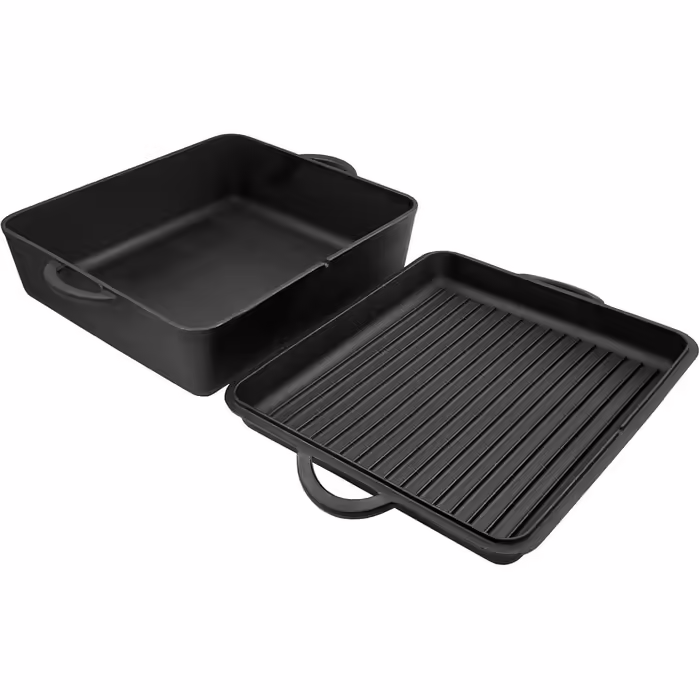 Чавунний казан BBQ-Toro Dutch Oven з кришкою, 10,5 л, попередньо підготовлений, для запікання та тушкування