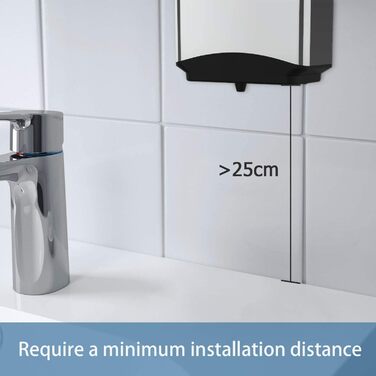 anydry AD1206 Commercial Wall Mount Automatic Liquid Soap Dispenser, Stainless Steel Finish, 1100ml Large Capacity (Polished Stainless Steel)