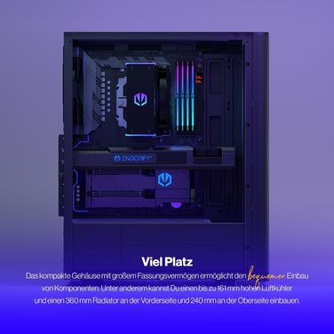 Корпус для ПК Endorfy Ventum 200 ARGB ATX з 4 вентиляторами 120mm ARGB, скло, Mesh-панель, широка сумісність з охолодженням