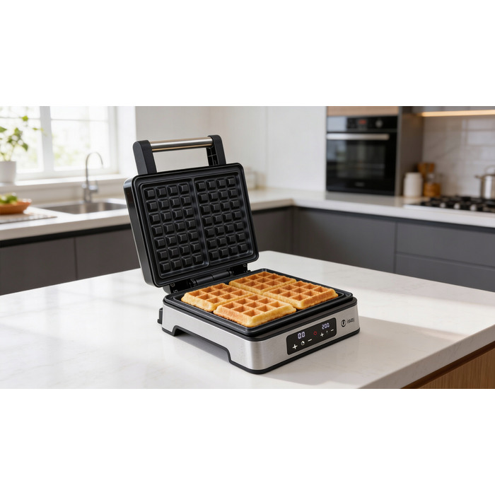 Вафельниця ISAJ 3024, 2200 Вт, срібляста