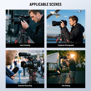 NEEWER Штатив відео 74' Pro з Fluid-головкою, QR-платформа, сумісний з DJI RS, для DSLR, максимальне навантаження 8 кг, LL37 (з серветкою)