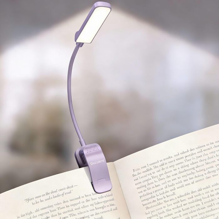 Світлодіодна лампа для читання Glocusent з кліпсою, 13 LED, для книг